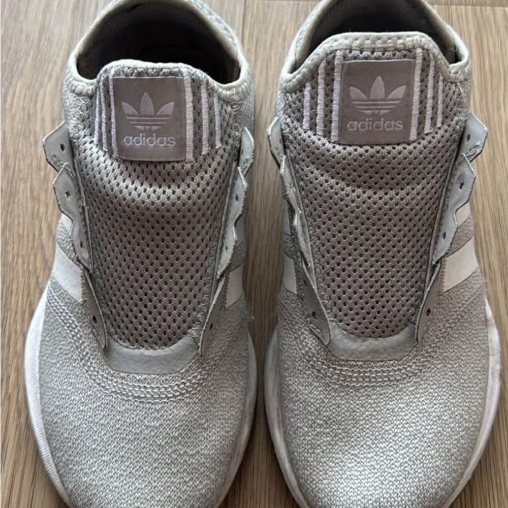 Adidas Light Gray Mesh Sneakers
